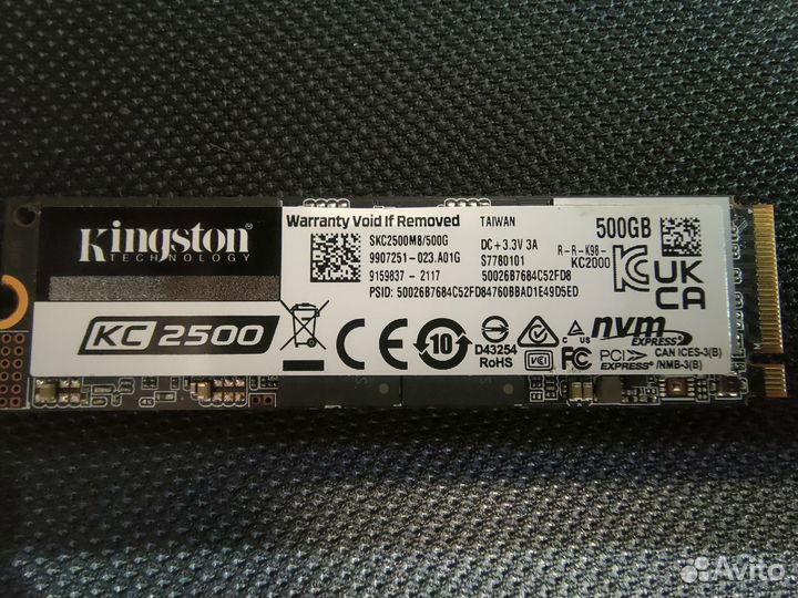 SSD Kingston kc2500 500 gb