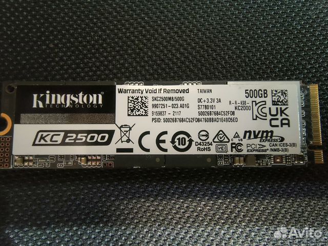 SSD Kingston kc2500 500 gb