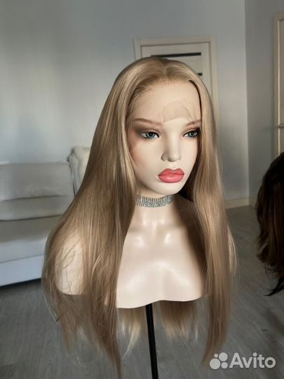 Парик блонд полусистема