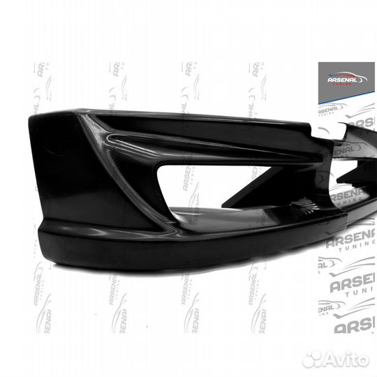 Накладка на передний бампер Pajero IV дорестайлинг