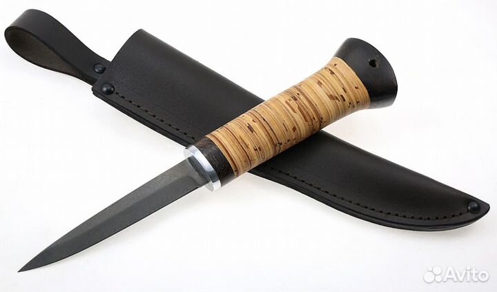 Нож Оленевода сталь Х12мф, рукоять береста