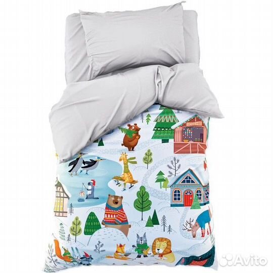 Постельное бельё 'Этель' 1,5 сп Зимние забавы 143х