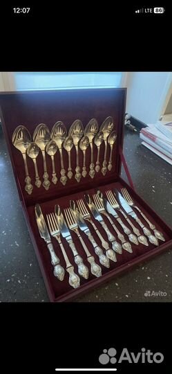 Набор столовых приборов мельхиор