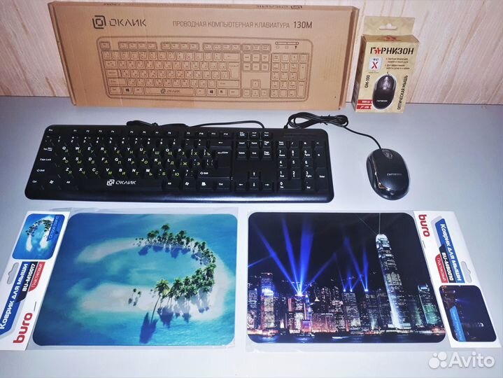 Новый Комплект OK-GAR GM4X Клавиатура Мышь Коврик