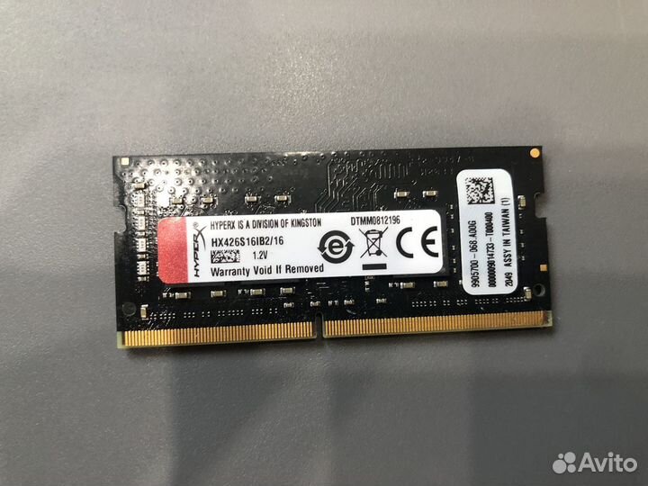 Оперативная память 16gb DDR4 HyperX