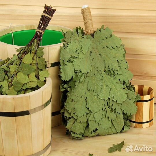 Банные веники берёза и дуб