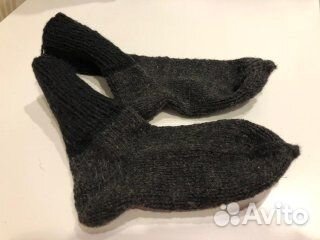 Носки ручной вязки шерстяные