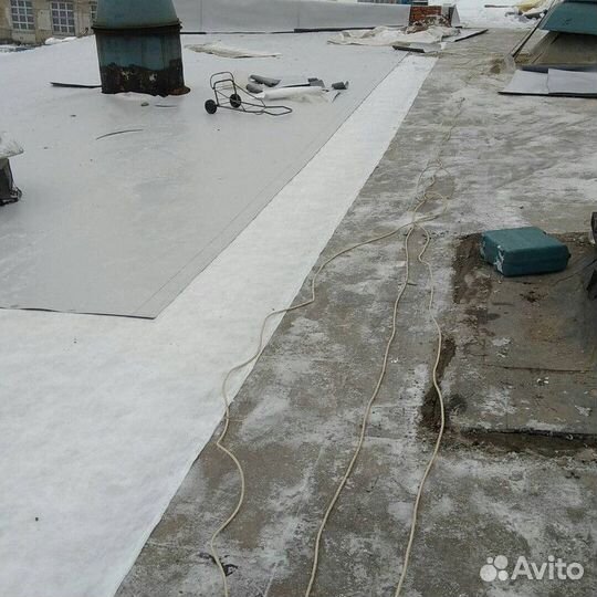 Монтаж плоской кровли