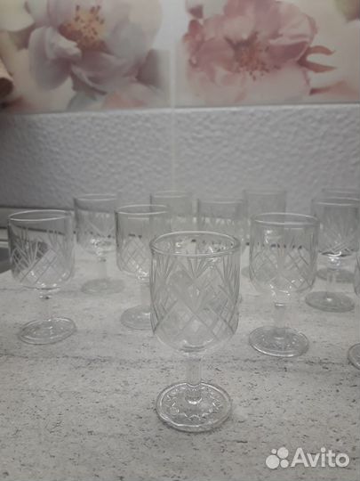 Хрустальные рюмки СССР 12 шт