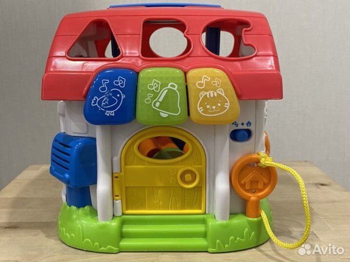 Развивающий бизиборд сортер домик музыкальный