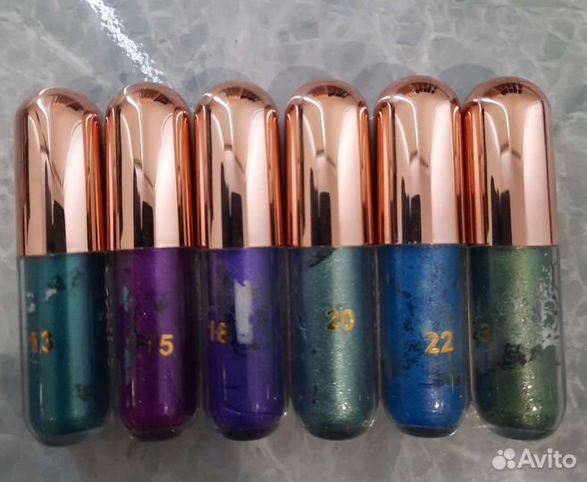 Жидкие тени для век, глиттеры, 