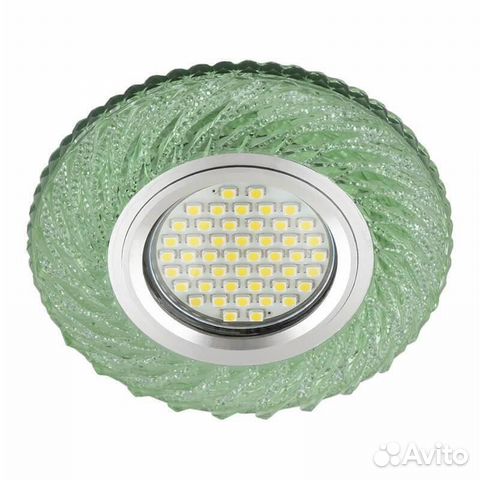 Светильник встраиваемый металлический и стеклянный