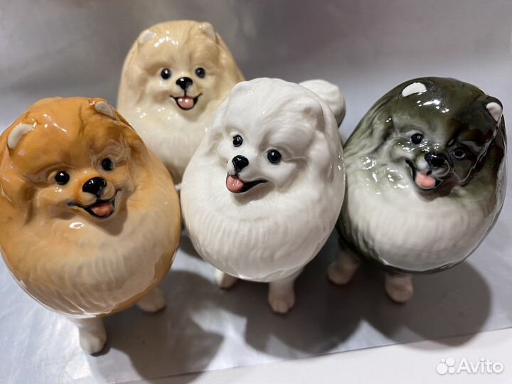 Шпиц фарфоровые статуэтки Сувениры