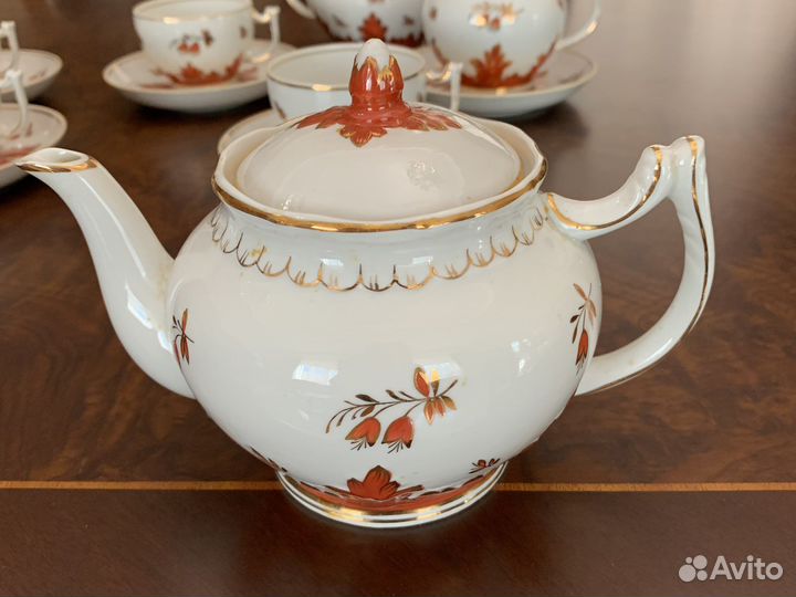 Сервиз чайный вербилки, дулево 20-е годы