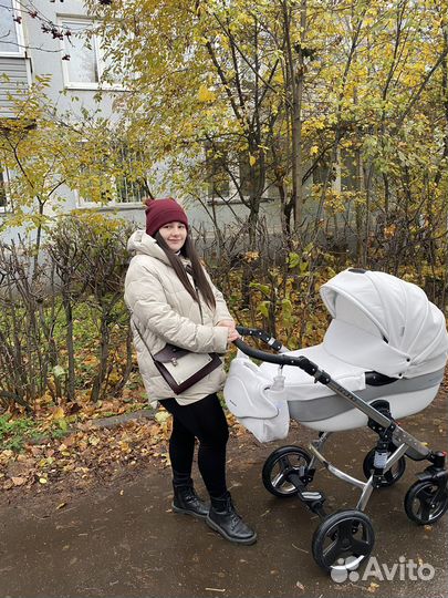 Коляска 2 в 1 Bruno Riko ecco silver