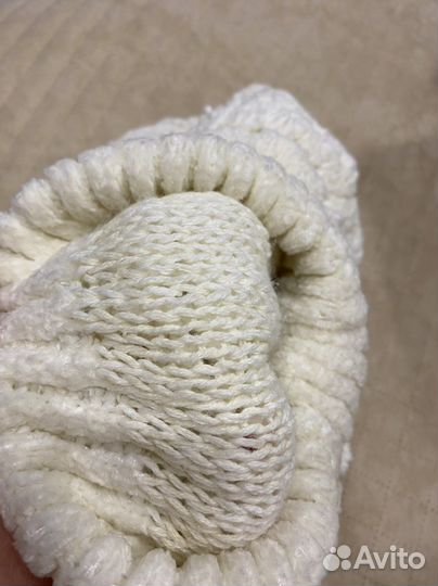 Комплектик Берет и шарф вязанные