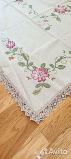 Скатерть льняная новая, 178на133см