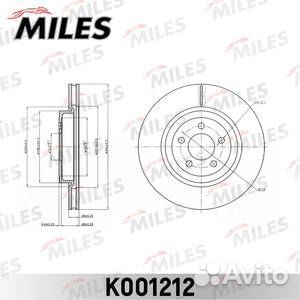 Диск тормозной chrysler 300C 04- передний D 345мм