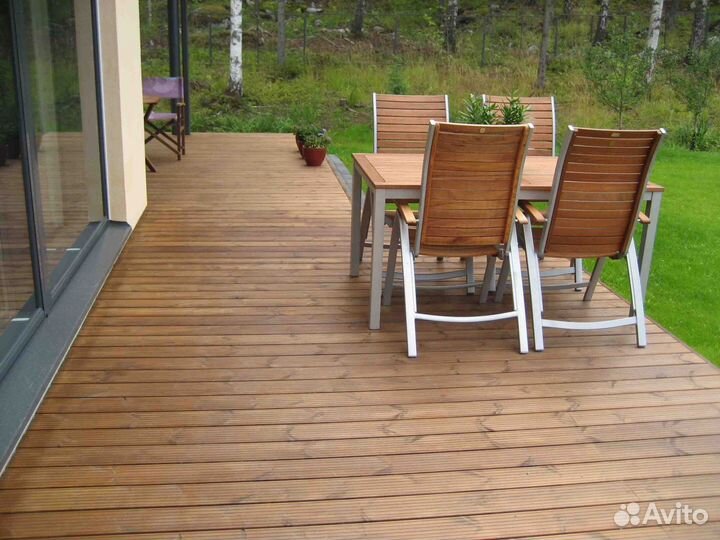 Палубная доска 27*120*4000 сорт D лиственница