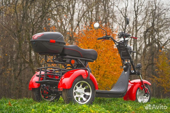 Электротрицикл white siberia PRO trike 3000W RED