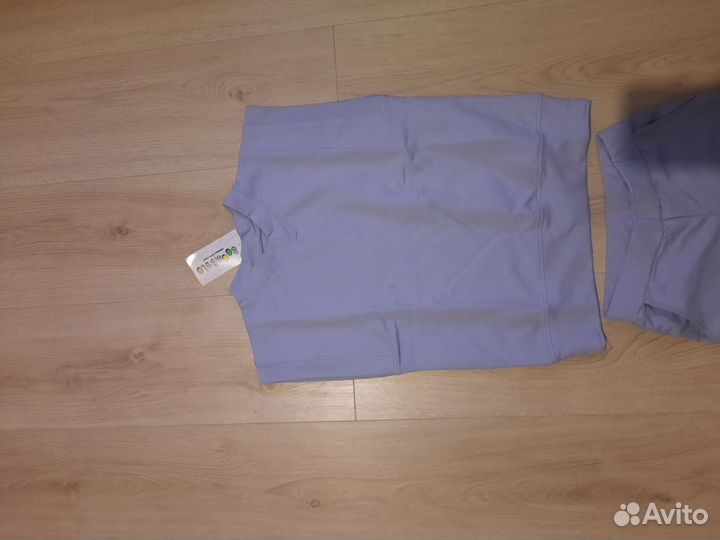 Брючный костюм с жилеткой для девочки 134