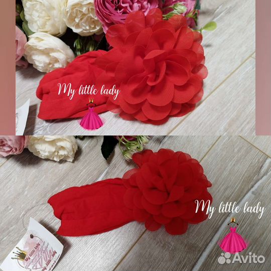 Красные повязки для девочки новые