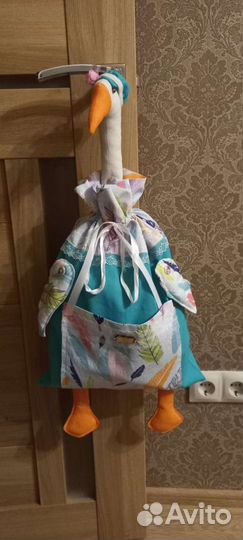 Кукла тильда,Пакетница гусыня из ткани
