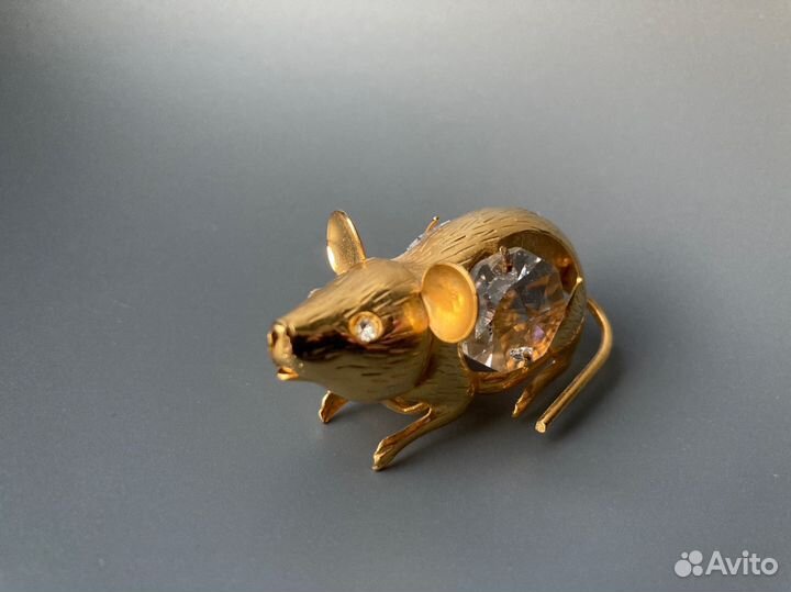 Фигурка мыши с кристаллами swarovski