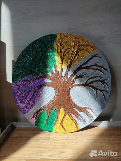 Картина в технике барельеф 