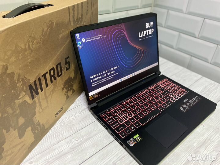 Acer nitro 5 15,6“/R7-5800H/RTX 3080/16Gb/1TB