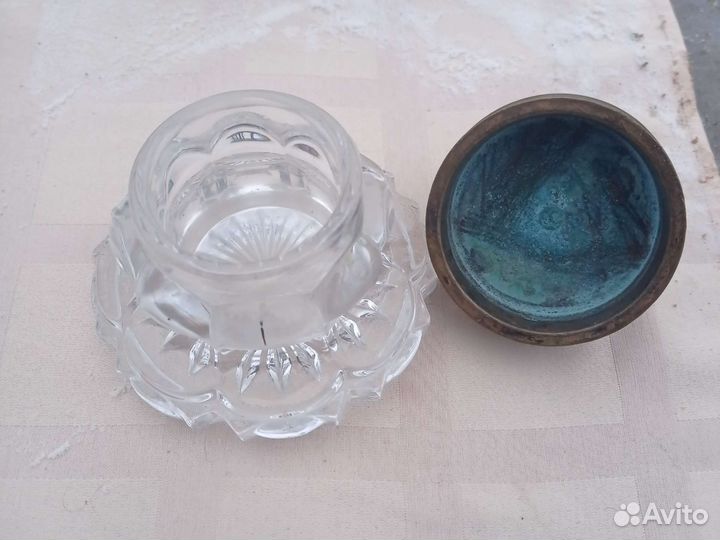 Икорница или чернильница царское стекло