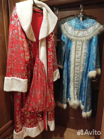 Костюм Деда Мороза и Снегурочки на прокат