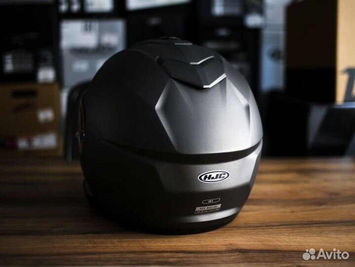 Мотошлем HJC I91 semi flat titanium