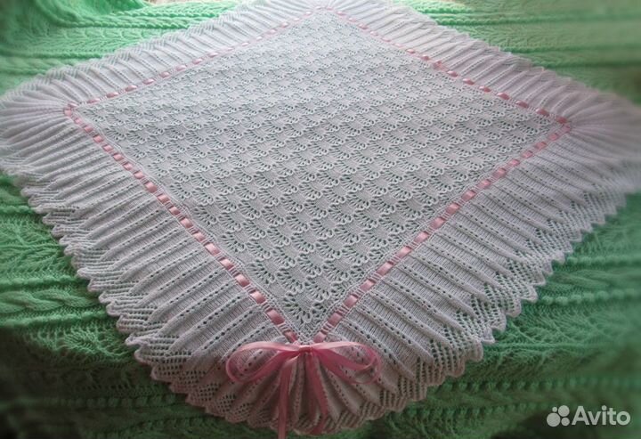 Плед на выписку из роддома и крещение (новый)