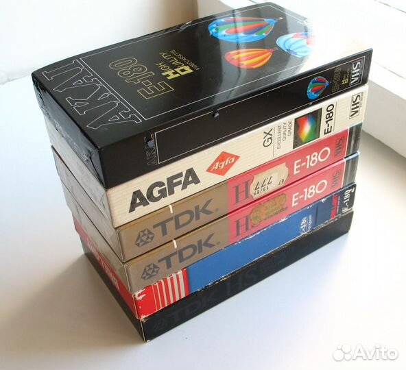 Видеокассеты E-180 - Agfa, TDK, Akai, Brillant