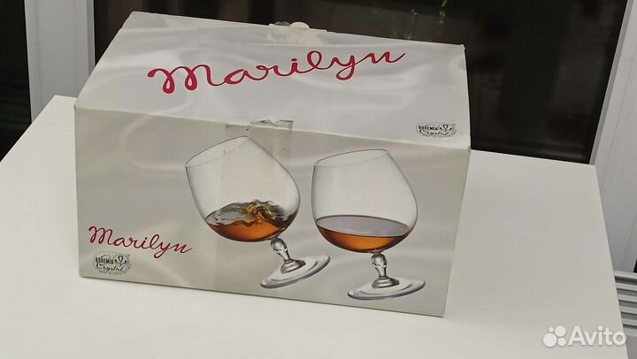 Бокалы под бренди стекло Чехия, Богемия, 6 шт