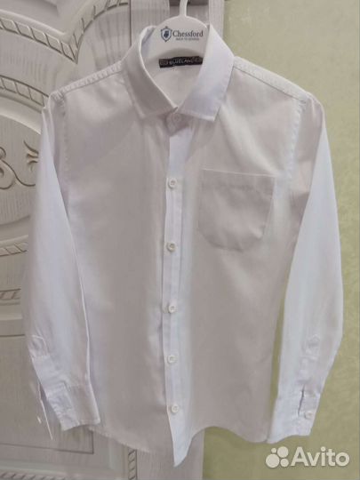 Рубашка белая, рост 128