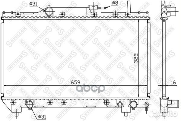 10-25061-SX радиатор системы охлаждения Toyota