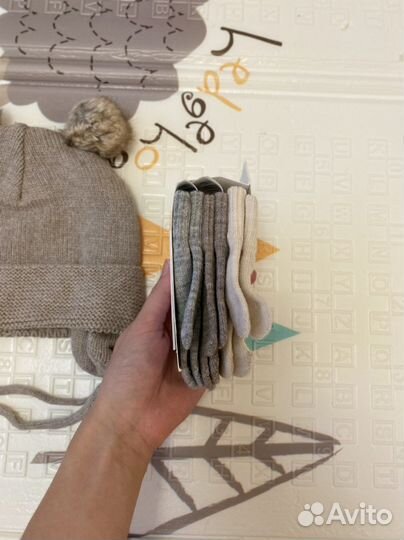 Шапка варежки детские hm 86-92