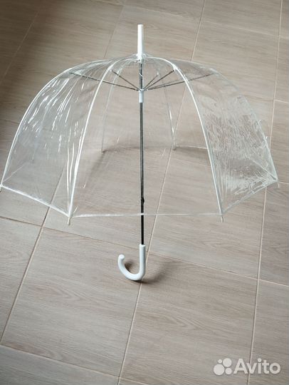 Зонт трость прозрачный бу