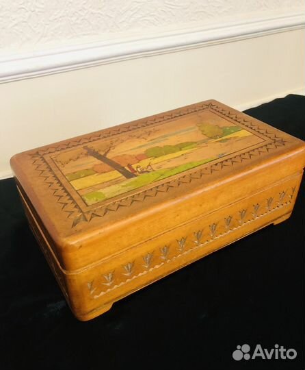Шкатулка деревянная СССР