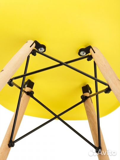 Стул в стиле eames DSW, желтый, 1 шт