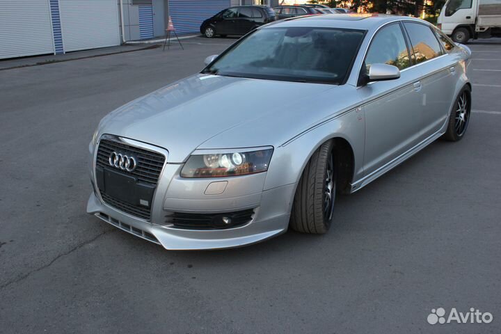 Накладки на пороги CSR Audi A6 C6 дорестайлинг