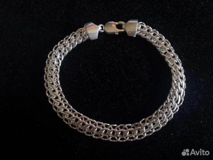 Серебряный браслет мужской питон