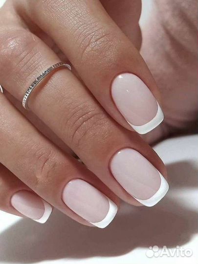 Маникюр френч наращивание смарт педикюр