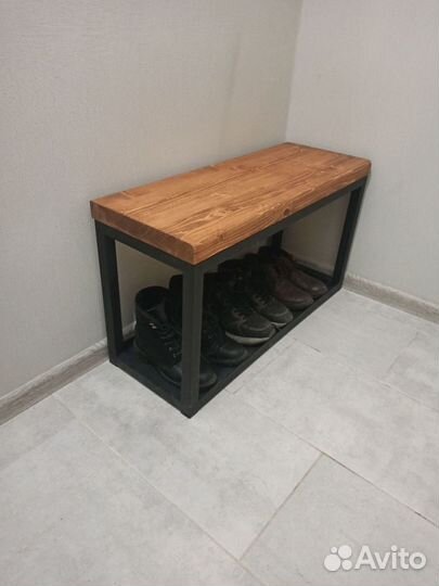 Банкетка для обуви лофт