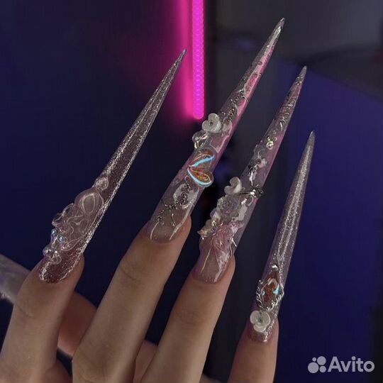 Маникюр гель-лак наращивание