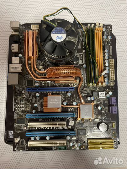 Материнская плата с процессором (core 2 duo E8200)