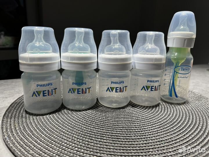 Бутылочки для кормления Avent и Dr Browns