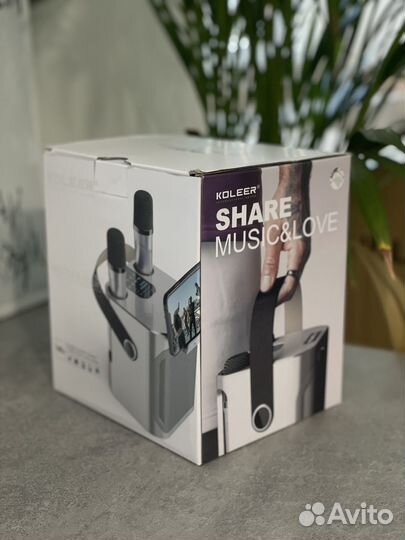 Колонка беспроводная караоке и двумя микрофонами